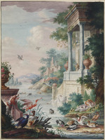 TvB T 080
<br/>
Rivierlandschap met gevogelte
<br/>
<em>Henstenburgh, Herman (1667-1726)</em>